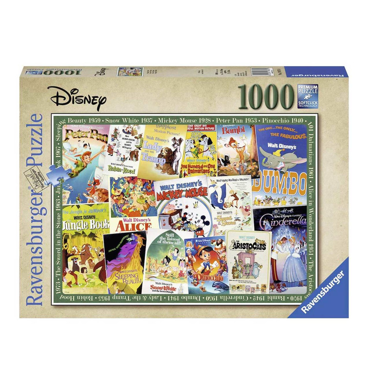 Ravensburger Disney Vintage Movie puzzle 1000pc classic film scenes
