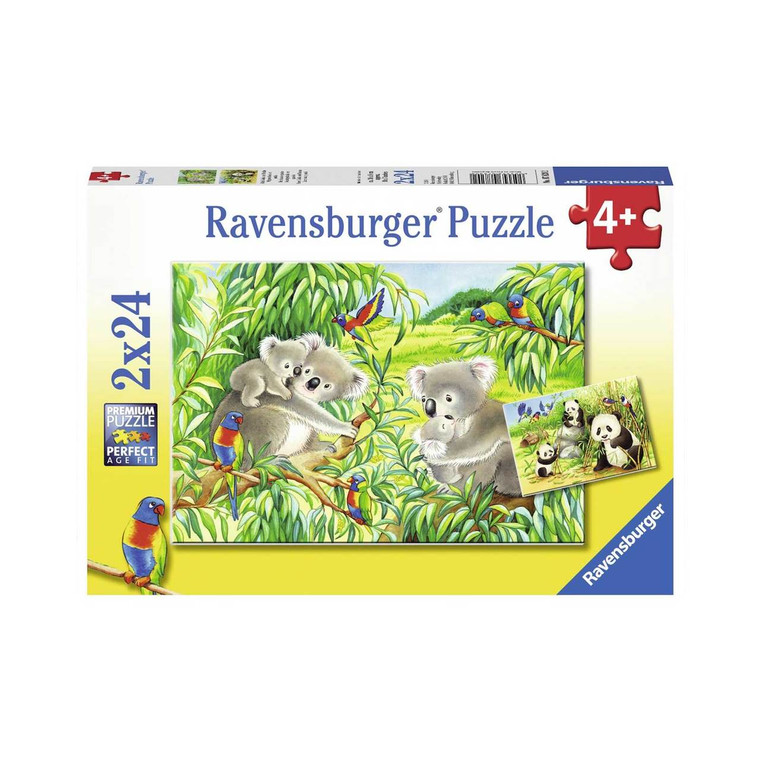 Ravensburger Sweet Koalas and Pandas 2x24pc puzzle box front