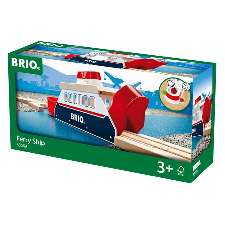 BRIO Ferry Ship - 3 pieces - BRIO Wooden Toy | Peekaboo Baby