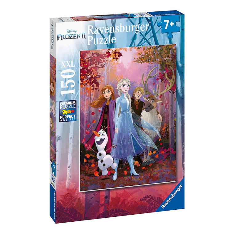 Ravensburger Frozen 2 Fantastic Adventure 150pc completed puzzle showing Elsa and Anna