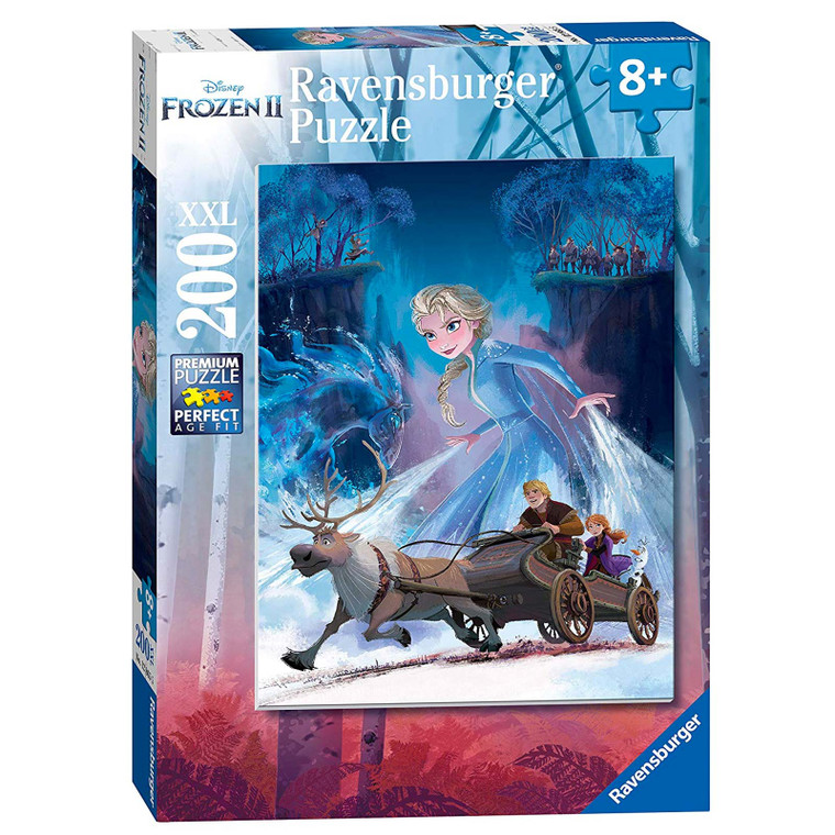 Ravensburger Frozen 2 Mysterious Forest 200pc completed puzzle showing enchanted forest