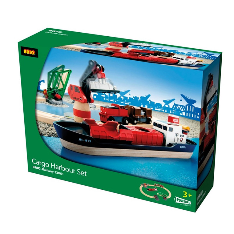 BRIO Cargo Harbour Set - 16 pieces - BRIO Wooden Toy | Peekaboo Baby