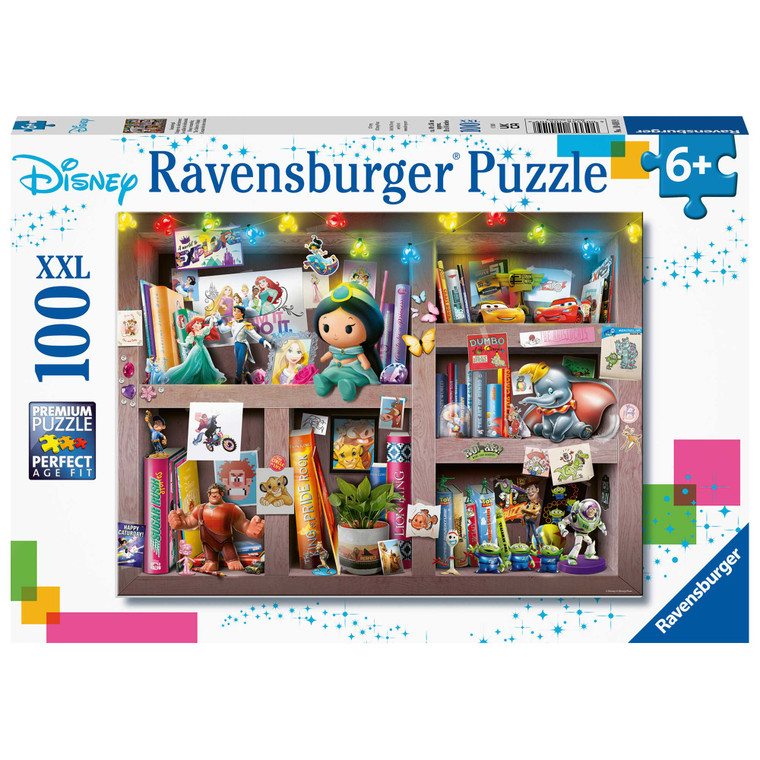 Ravensburger Disney Collectors Display 100pc puzzle box with Disney character artwork