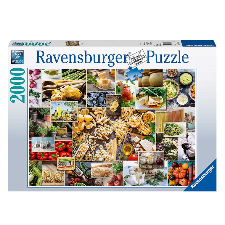 Ravensburger Food Collage 2000pc jigsaw puzzle box with colourful culinary artwork