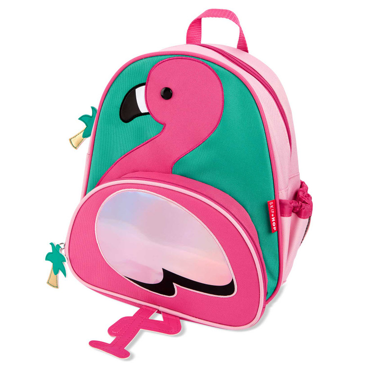 Skip Hop Zoo Kids Toddler Backpack Flamingo name card window