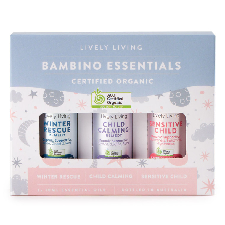 Shop Lively Living Organic Essential Oil Trio Bundle - Bambino Essentials