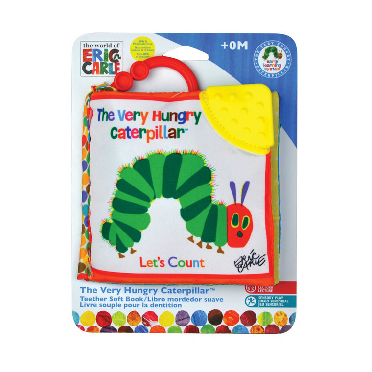 Shop The Very Hungry Caterpillar Let's Count Clip On Soft Book at Peekaboo Baby Australia