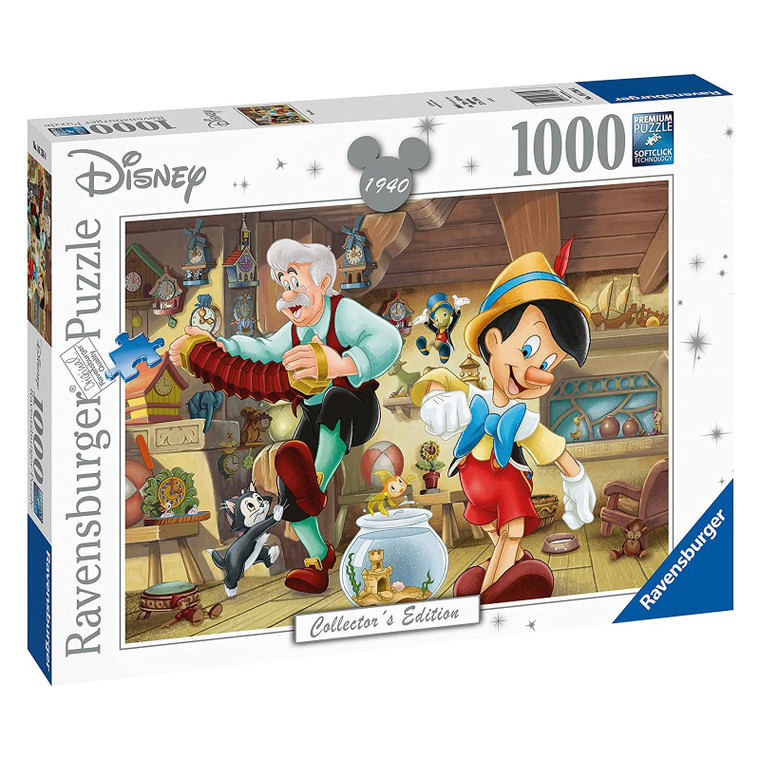 Ravensburger Disney Collectors Edition Pinocchio 1000pc puzzle box with classic Pinocchio film artwork