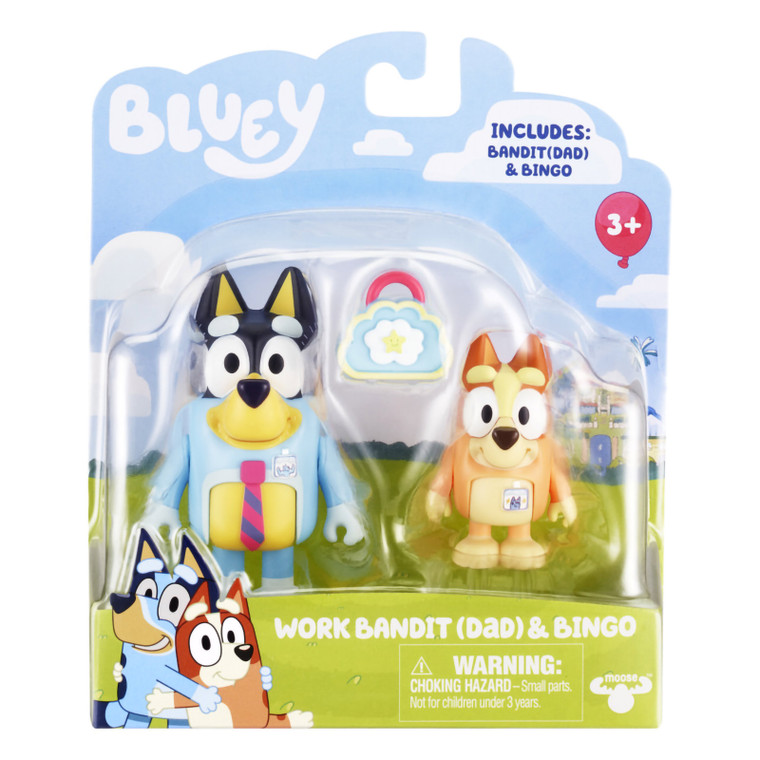 Bluey S5 2 Pack Figurine Toys - Work Dad - Australian Licensed Toy | Peekaboo Baby