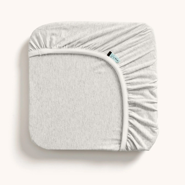 ergopouch Organic Cot Fitted Sheet Grey Marle product flat lay