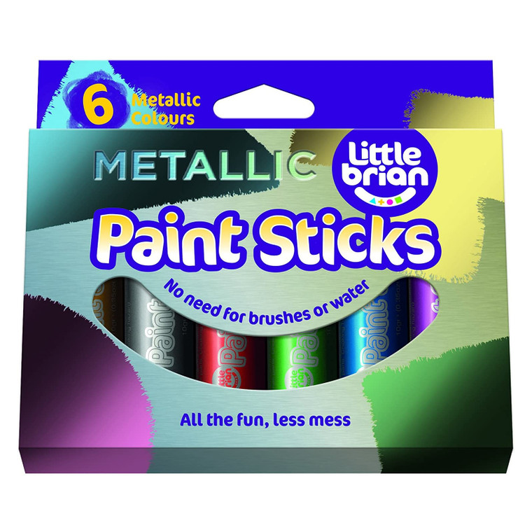 Shop Little Brian Paint Sticks - Metallic 6 pk at Peekaboo Baby Australia
