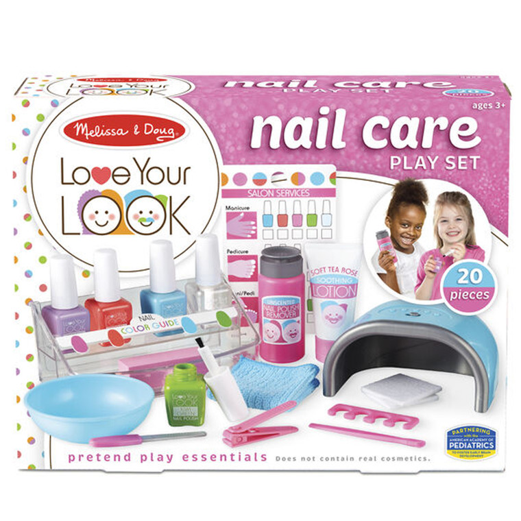 Melissa and Doug Love Your Look Nail Care Play Set with carry case open
