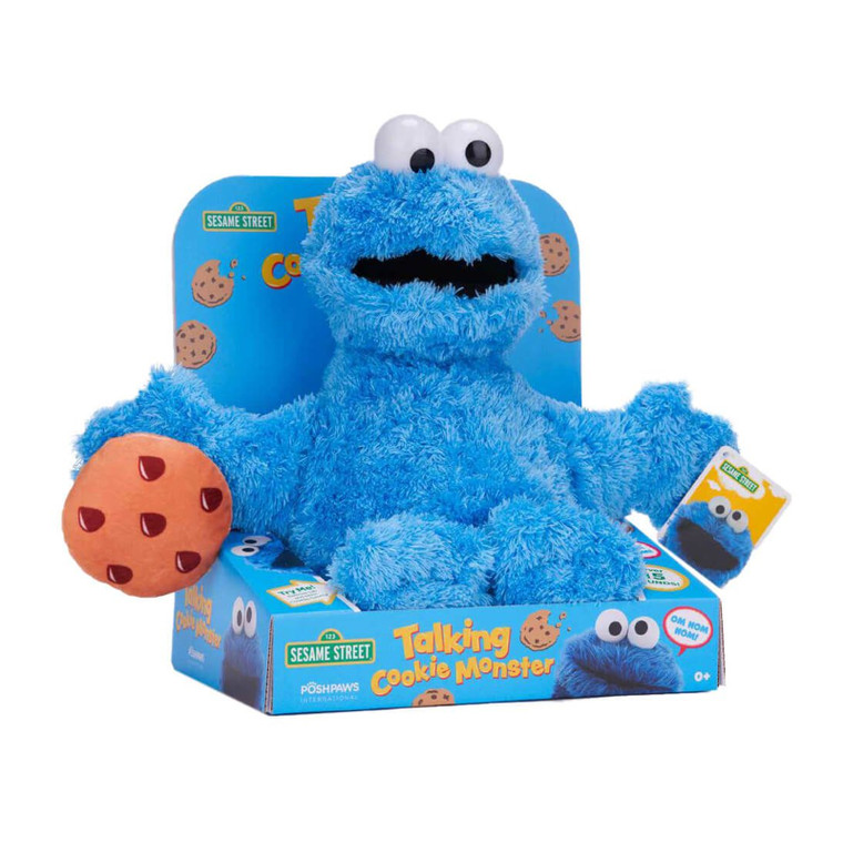Sesame Street Talking Plush Cookie Monster Toy | Peekaboo Baby