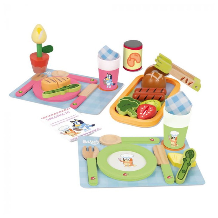 Bluey Wooden Dine in with Bluey Toy Set - Australian Licensed Toy | Peekaboo Baby