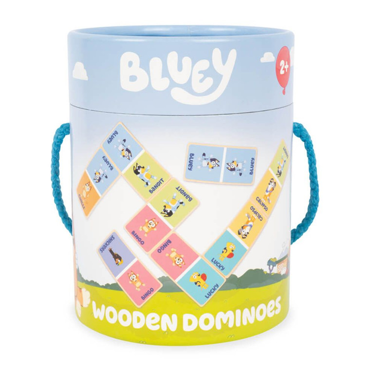 Bluey Wooden Dominoes Game Set 