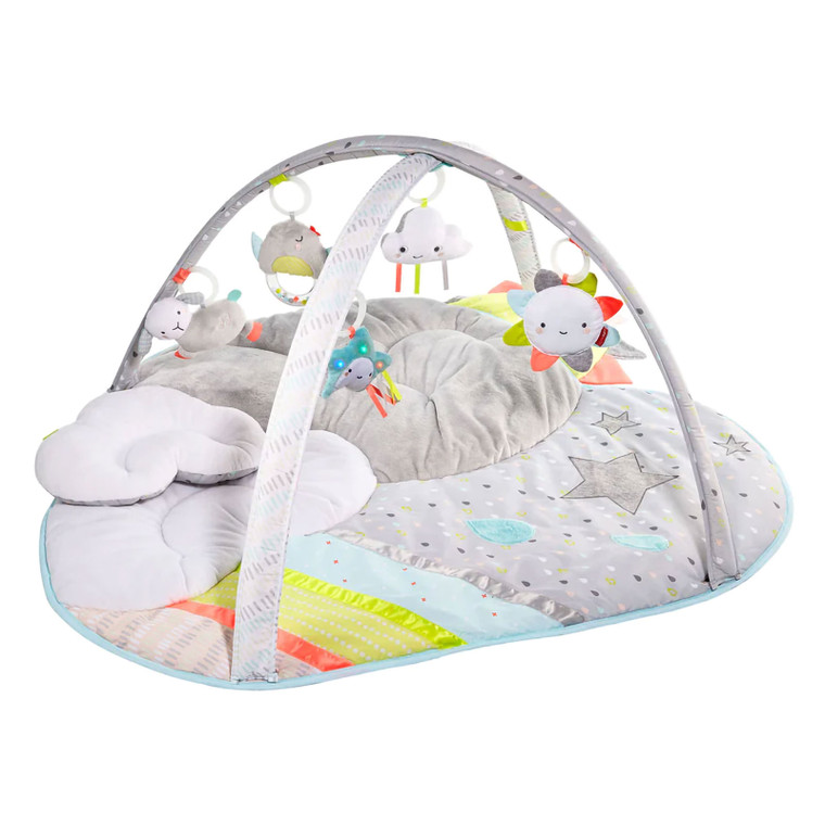 Skip Hop Silver Lining Cloud Baby Activity Gym - full set up view