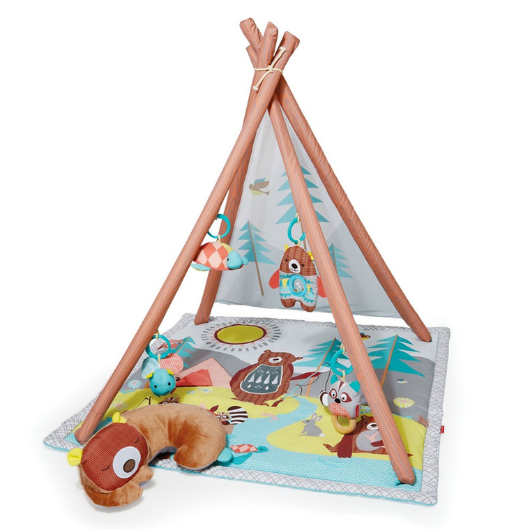 Skip Hop Camping Cubs Baby Activity Gym folded flat for compact storage