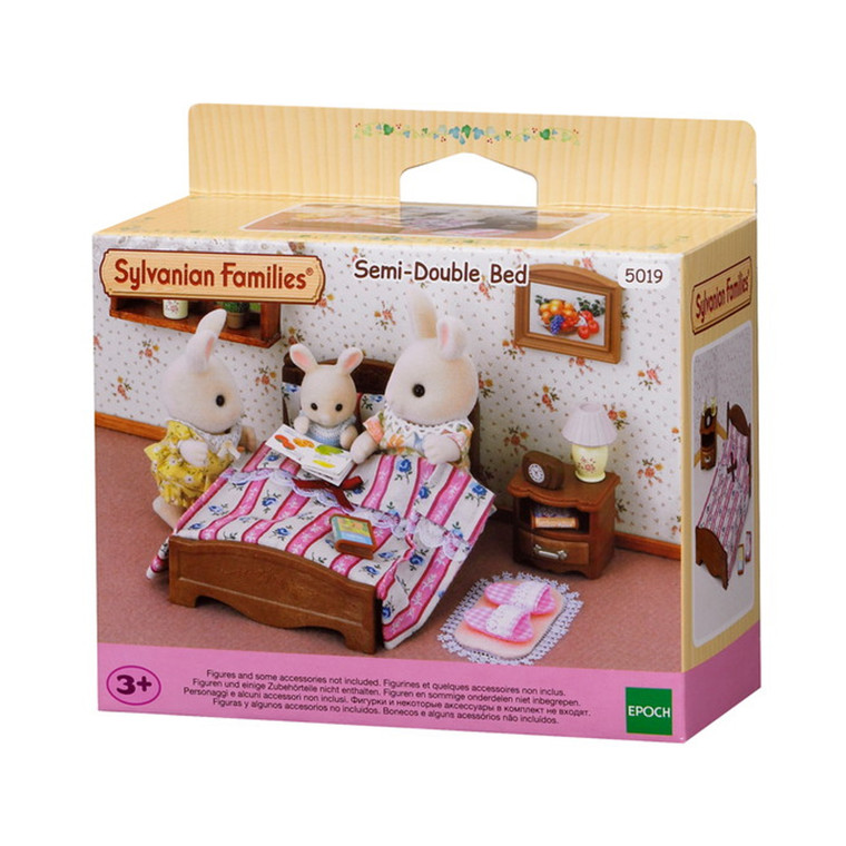 Sylvanian Families Semi-Double Bed set with mattress, pillow and duvet