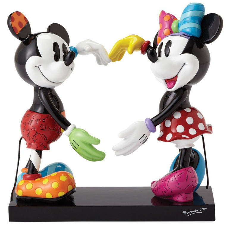 Disney by Britto Large Figurine - Mickey & Minnie Heart