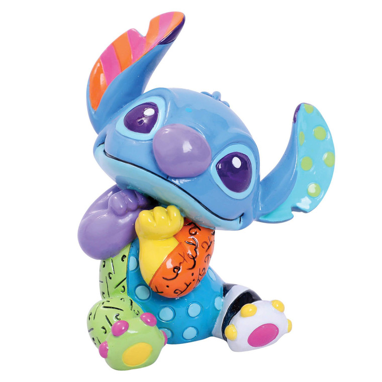 Disney Britto Stitch mini figurine front view, Lilo and Stitch collectible