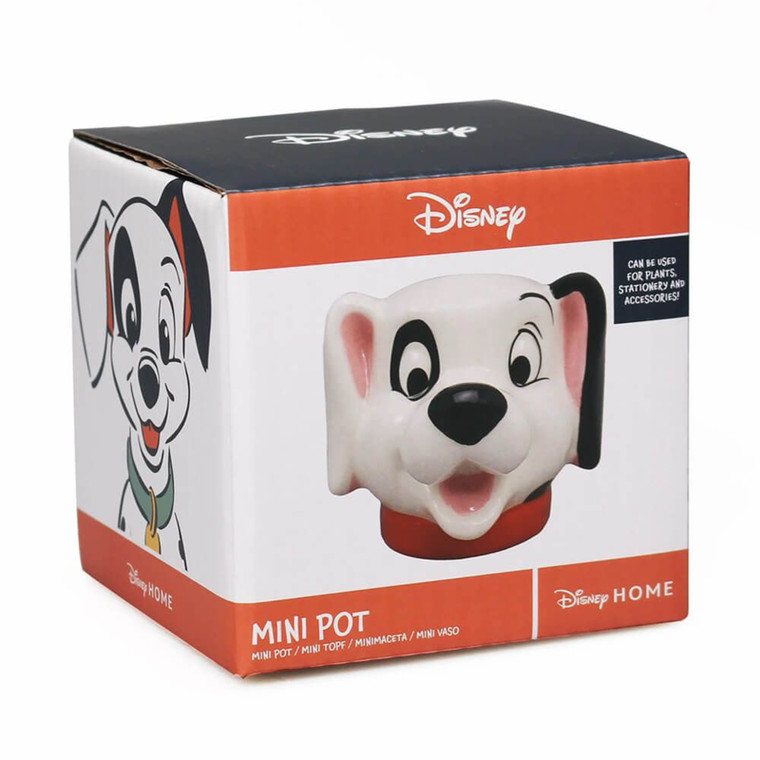 Disney 101 Dalmatians shaped planter with faux plant front view