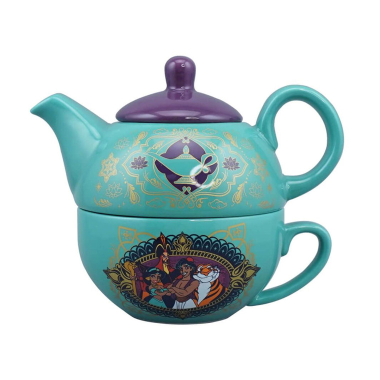 Disney Aladdin tea set showing Aladdin character artwork detail