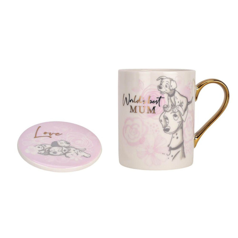 Disney 101 Dalmatians Mum Mug and Coaster Set front view