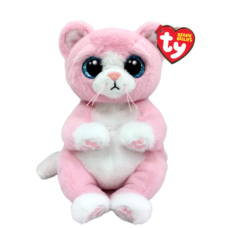 TY Beanie Bellies Lillibelle Pink Cat Regular Plush Toy