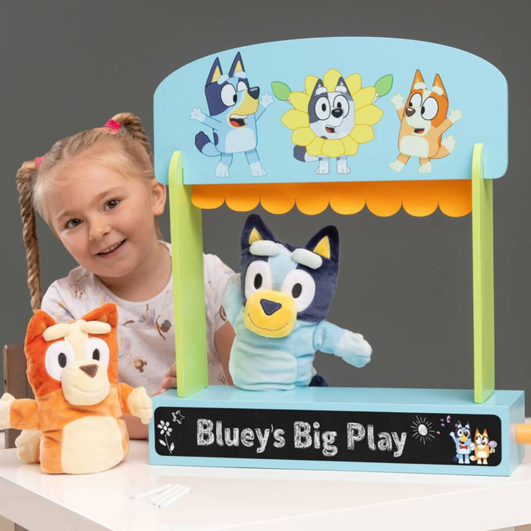 Bluey Wooden Puppet Theatre - Official Bluey Toy | Peekaboo Baby