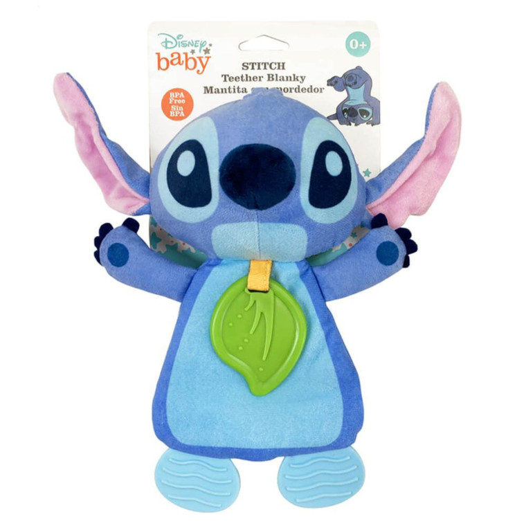 Disney Baby Stitch Teether Blanket Comforter with soft Stitch head and teether