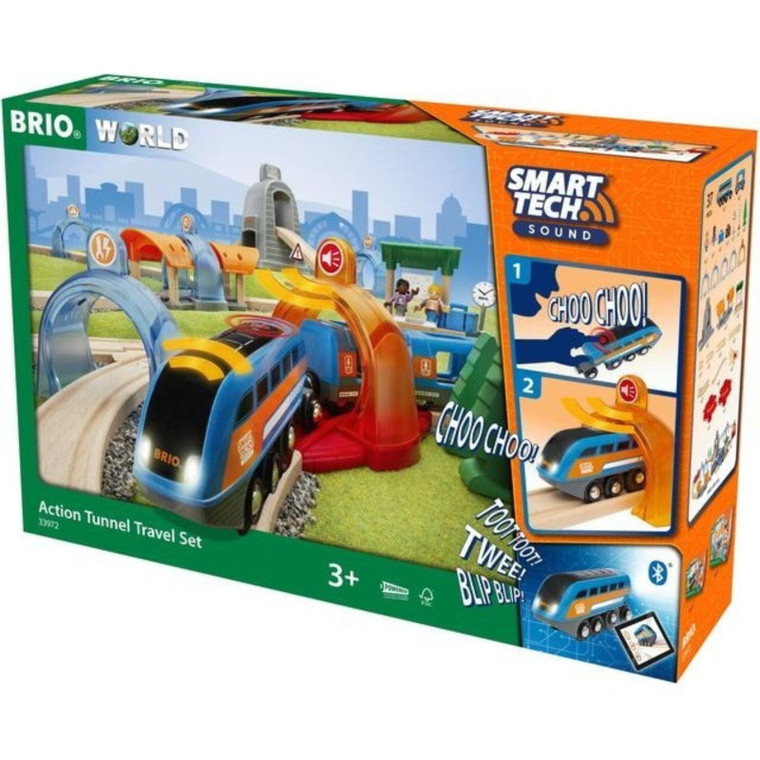 BRIO Smart Tech Sound Action Tunnel Travel Set in Use | Peekaboo Baby