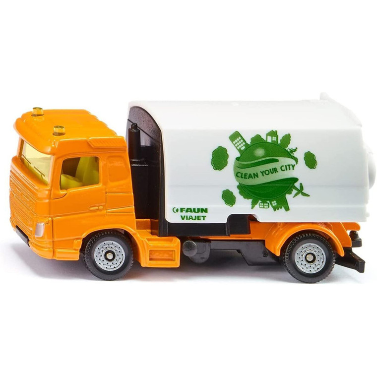 SIKU Sweeper Vehicle die-cast 1:87 scale - municipal street sweeper front view