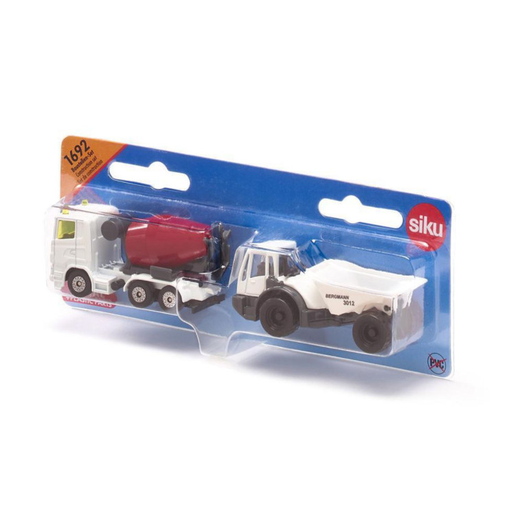 Siku Construction 2-Pack die-cast vehicles shown together in scale