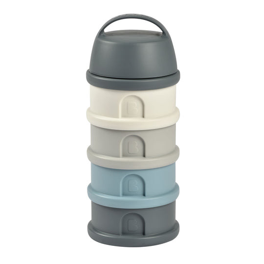 Beaba Stackable Formula & Snack Container - Mineral Grey/Blue