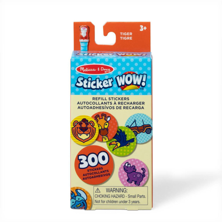 Sticker WOW! Tiger Refill Stickers box showing compatibility and sticker details