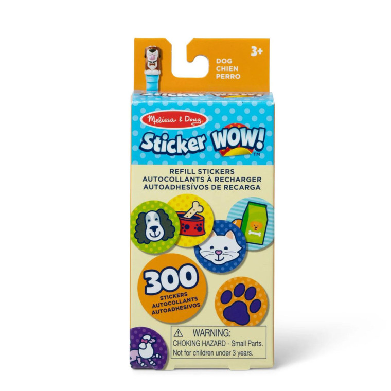 Sticker WOW! Dog Refill Stickers box showing compatibility and sticker count