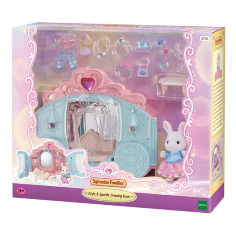 Sylvanian Families Style and Sparkle Dressing Room playset front view