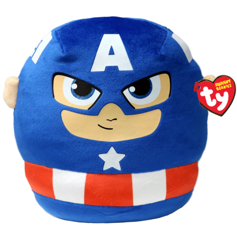 TY Squishy Beanies Captain America Toy 35cm | Peekaboo Baby
