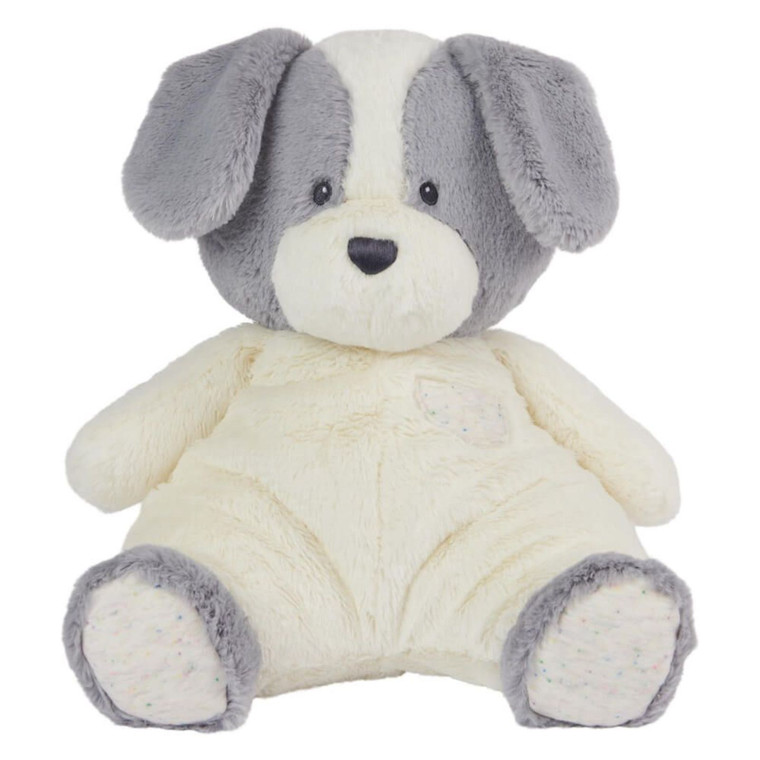 GUND Oh So Snuggly Grey and White Puppy Large plush front view