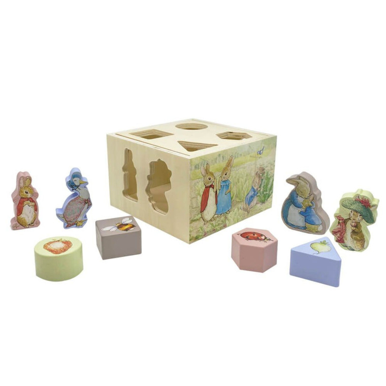 Beatrix Potter Peter Rabbit Wooden Shape Sorter - Beatrix Potter Gift | Peekaboo Baby