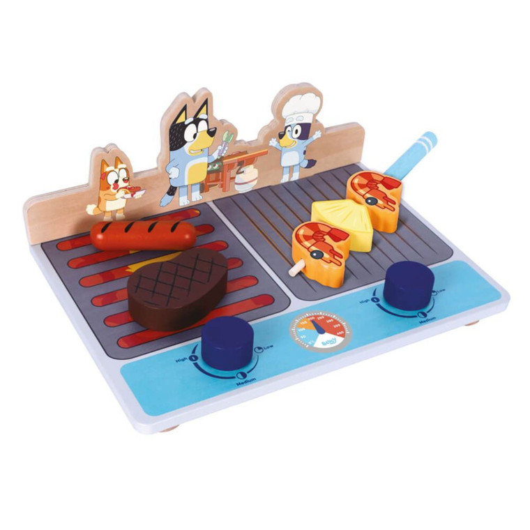 Bluey Wooden Tabletop Bbq Set in Use | Peekaboo Baby