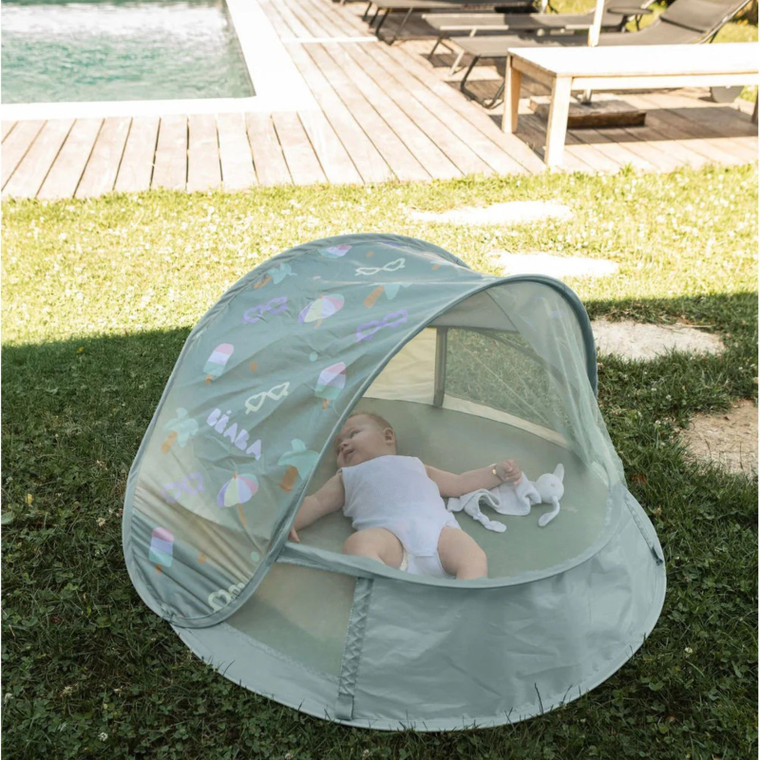 Beaba Breezynest Baby Solar Anti UV Tent - Seagrass