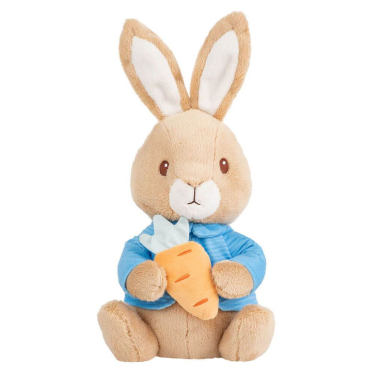 Beatrix Potter Peter Rabbit Holding Carrot Soft Toy - Beatrix Potter Gift | Peekaboo Baby