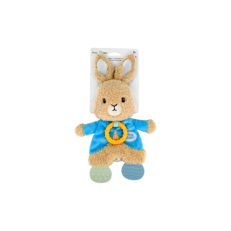 Peter Rabbit Sensory Blanket with Crinkle & Teethers - Front View