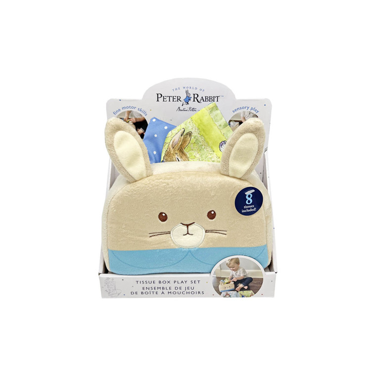 Peter Rabbit Soft Tissue Box Play Set - front-facing product shot on white background | Peekaboobaby