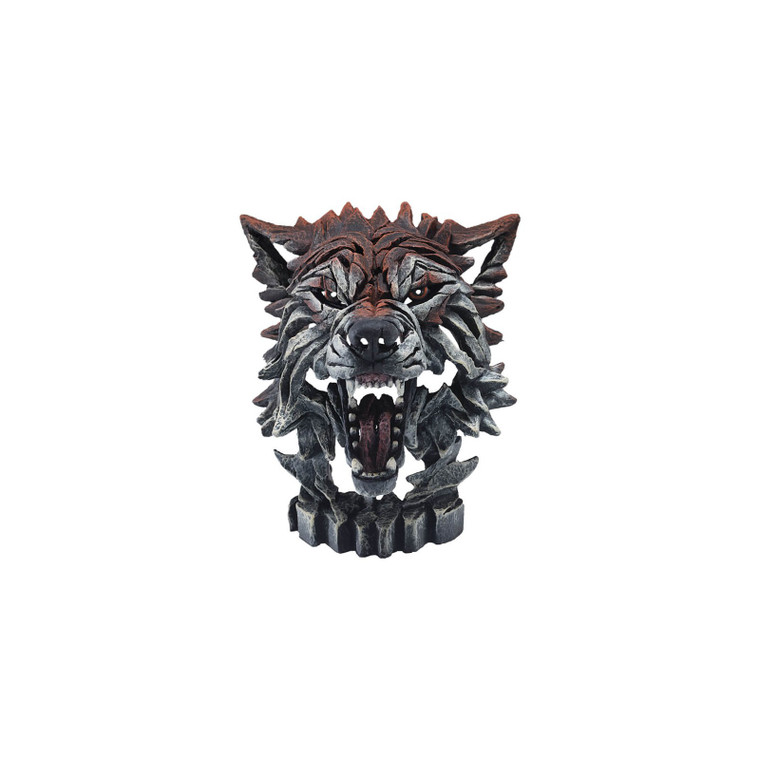 Edge Sculpture Miniature Wolf Bust Figurine - hand-painted resin collector figurine