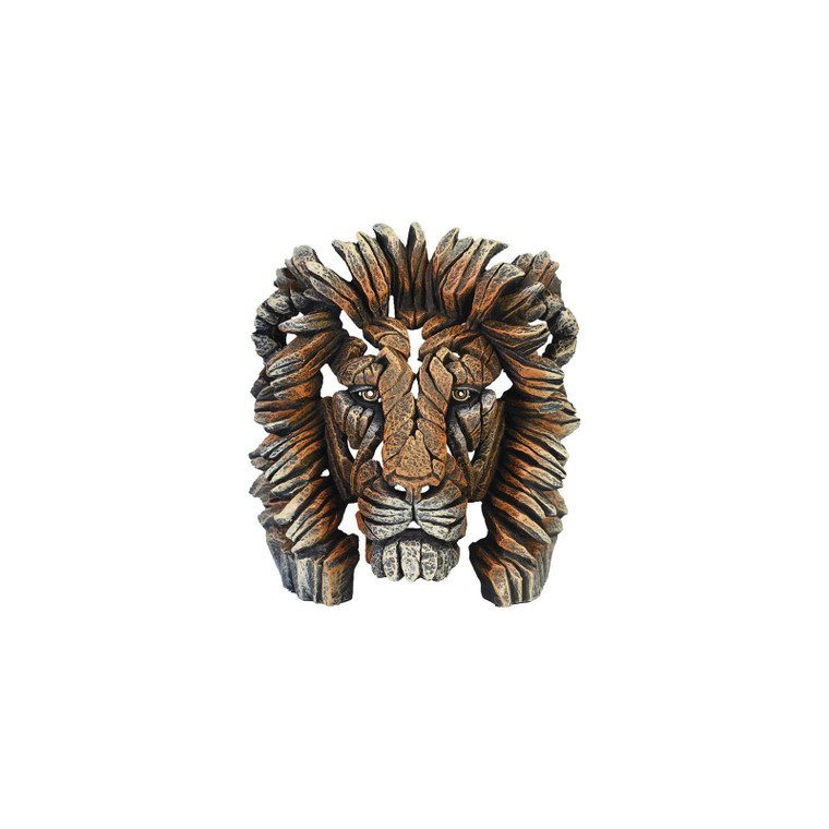 Edge Sculpture Miniature Lion Bust Figurine - hand-painted resin collector figurine