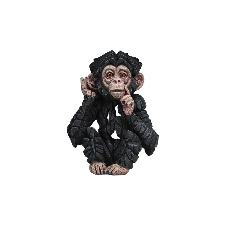 Edge Sculpture Baby Chimp 'Hear No Evil' Figurine - hand-painted resin collector figurine
