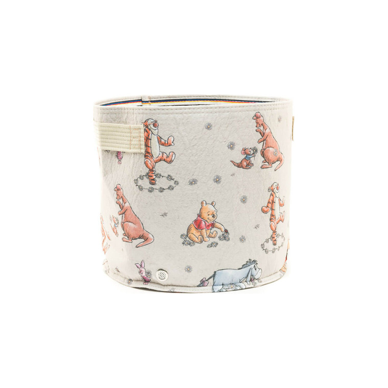 Jardinopia large fabric eco-pot with Winnie the Pooh Tigger Eeyore watercolour illustrations