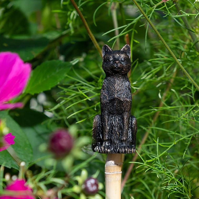 Jardinopia Antique Bronze Cat Cane Companion - main view | Peekaboobaby